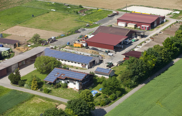 Erlenberghof aus der Luft